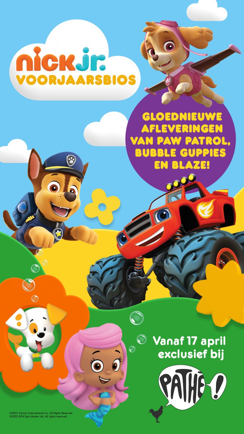 Nick jr. voorjaarsbios met PAW Patrol