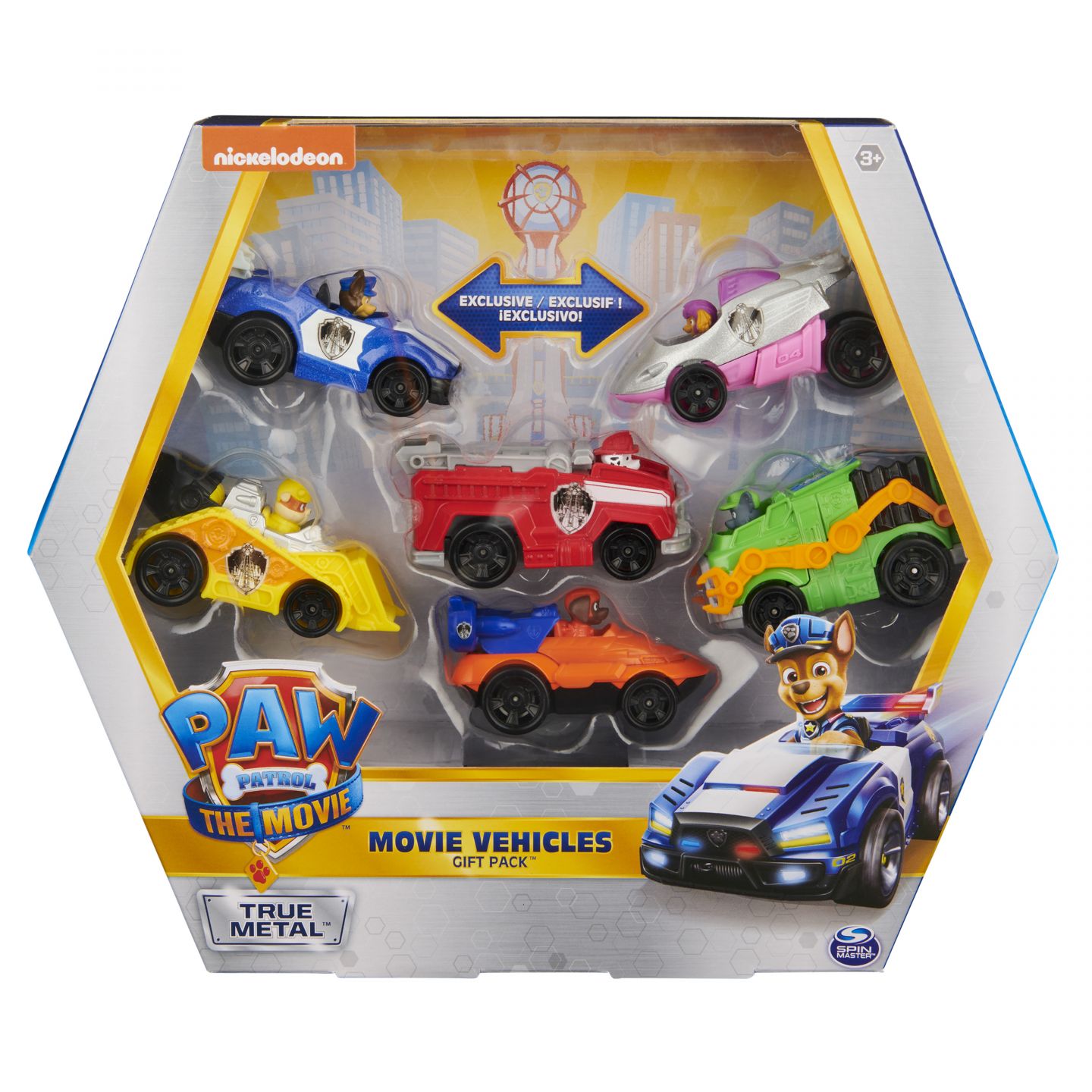 PAW Patrol De Film - True Metal Voertuigen Cadeauset 6-pack