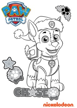 PAW Patrol kerst kleurplaten