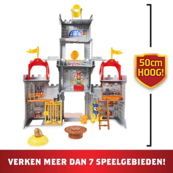 PAW Patrol Rescue Knights - Transformerend Kasteel - 11-delige speelset met actiefiguren van Chase en minidraak Draco