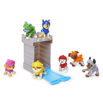 PAW Patrol Rescue Knights - Miniactiefiguren van 5 cm in kasteeltoren-verrassingsverpakking - stijlen kunnen variëren