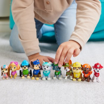 PAW Patrol 10e verjaardag - Alle poten aan dek-cadeauset met 10 PAW Patrol-speelfiguren