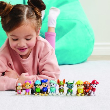 PAW Patrol 10e verjaardag - Alle poten aan dek-cadeauset met 10 PAW Patrol-speelfiguren