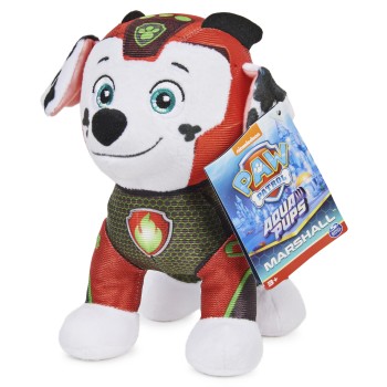 PAW Patrol Aqua Pups, Dierenknuffel van 20 cm, stijlen kunnen variëren